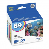 INK CARTRIDGE EPSON 69 3-CLRS T069520-S 350PG YIELD/CART