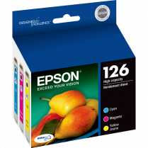 Epson® 126 Inkjet Cartridges High Capacity Cyan, Yellow, Magenta 3/pkg