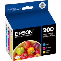 INK CARTRIDGE EPSON 200 3-CLRS T200520-S 165PG YIELD/CART