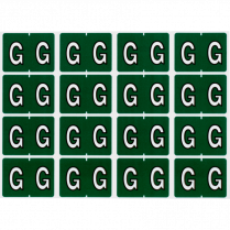 Pendaflex® Labels G Dark Green 240/pkg