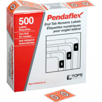 Pendaflex® Numeric Labels #0 Pink 500/box
