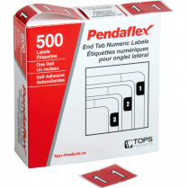 Pendaflex® Numeric Labels #1 Red 500/box