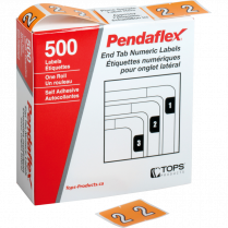 Pendaflex® Numeric Labels #2 Light Orange 500/box
