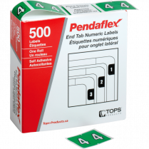 Pendaflex® Numeric Labels #4 Light Green 500/box