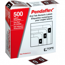 Pendaflex® Numeric Labels #9 Brown 500/box