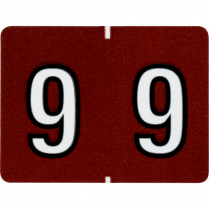 Pendaflex® Numeric Labels #9 Brown 500/box