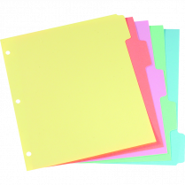 Oxford® Plain Dividers 5-Tabs Assorted Colours