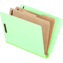 Pendaflex® Pressboard Shelf Classification Folder Letter Pale Green 10/box