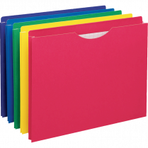 Pendaflex® File Jacket Reinforced Tab 1" Expansion Letter Assorted Colours 10/pkg