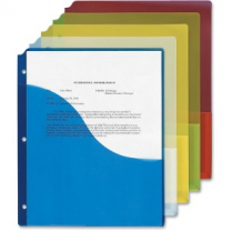 Pendaflex® Poly Wave Pockets Assorted Colours 5/pkg