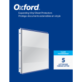 Oxford® Expandable Pocket Page Protectors 5.5 mil Letter 5/pkg