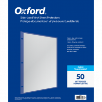 Oxford® Side Load Sheet Protectors Vinyl 4 mil  Letter 50/box