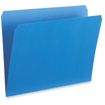Pendaflex® Straight Cut Vertical Coloured File Folders Letter Blue 100/box