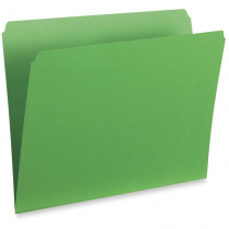 Pendaflex® Straight Cut Vertical Coloured File Folders Letter Green 100/box
