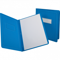 Oxford® Panel & Border Report Covers Letter Light Blue 25/box