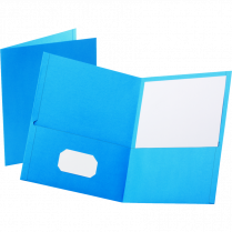 Oxford® Twin Pocket Portfolio Light Blue 25/box