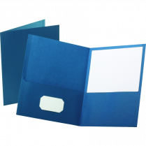 Oxford® Twin Pocket Portfolio Blue 25/box