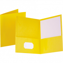 Oxford® Twin Pocket Portfolio Yellow 25/box