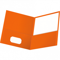 Oxford® Twin Pocket Portfolios Orange 25/box