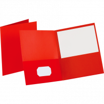 Oxford® Twin Pocket Portfolio Red 25/box