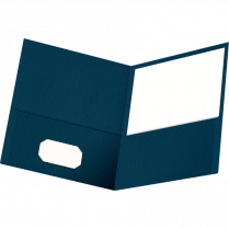 Oxford® Twin Pocket Portfolios Dark Blue 25/box
