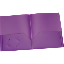 Oxford® Two Pocket Poly Portfolios 11-3/4" x 9-1/2" Purple 25/box