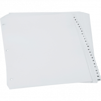 Oxford® Preprinted Poly Index Dividers A-Z White