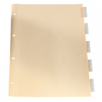 INDEX DIVIDERS LEGAL 4-HOLE 5TAB CLEAR