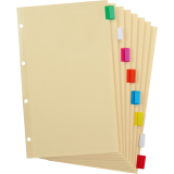 Oxford® Insertable Tab Index Dividers Legal 4-Hole Colours 8-Tab