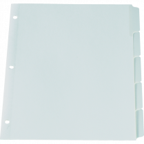 Oxford® Erasable Tab Index Dividers White 5-Tab