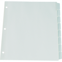 Oxford® Erasable Tab Index Dividers White 8-Tab
