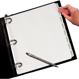 Oxford® Erasable Tab Index Dividers White 8-Tab
