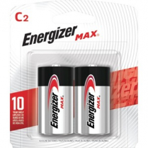 BATTERY ALKALINE C 2/PACK 