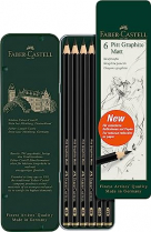 Faber Castell Pitt Graphite Matt Pencils 6/tin