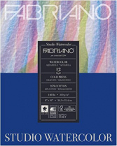 Fabriano Studio Watercolour Pad Cold Pressed 140lb 8" x 10" 12Sheets