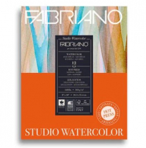 Fabriano Studio Watercolour Pad Hot Pressed 140lb 8" x 10" 12Sheets