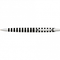 Franklin Covey® Nantucket Ball Point Pen Medium Point Polished Chrome w/Black Radial Pattern