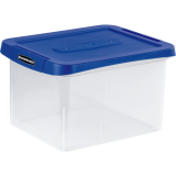 Bankers Box® Heavy-Duty Plastic Bin 29 L Clear/Blue