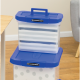 Bankers Box® Heavy-Duty Portable File Box 14L Clear