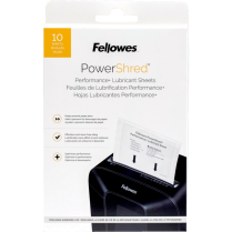 Fellowes® Powershred® Performance+ Shredder Lubricant Sheets 10/pkg