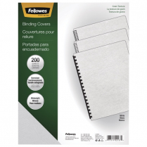 BINDING COVERS GRAIN WHITE 200 FELLOWES EXPRESSIONS