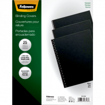 Fellowes® Futura™ Presentation Covers 11" x 8-1/2" 25/pkg Black
