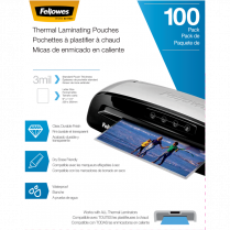 Fellowes® Thermal Laminating Pouches Letter 3mil 100/pkg