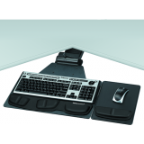 Fellowes® Professional Series Corner Keyboard Tray Black