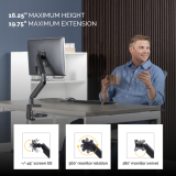 Fellowes® Platinum Series Single Monitor Arm Black