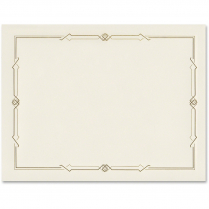 First Base Certificates Linen Gatsby Ivory with Gold Foil 15/pkg