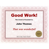 St. James® Regent Certificates Red w/Seal 25/pkg