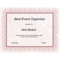 St. James® Regent Certificates Red & Silver 100/pkg