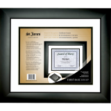 St. James® Awards and Recognition Double Mat Frame 16-3/4" x 14-1/4" Tuxedo Black