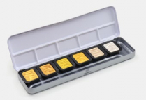 Finetec Watercolour Mica Pan Pearlescence Golds/Silvers 6/Set